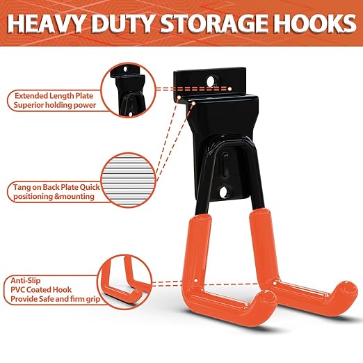 3-H Slatwall Accessories 18 Pack, Slatwall Hooks & Hangers Multi Sizes
