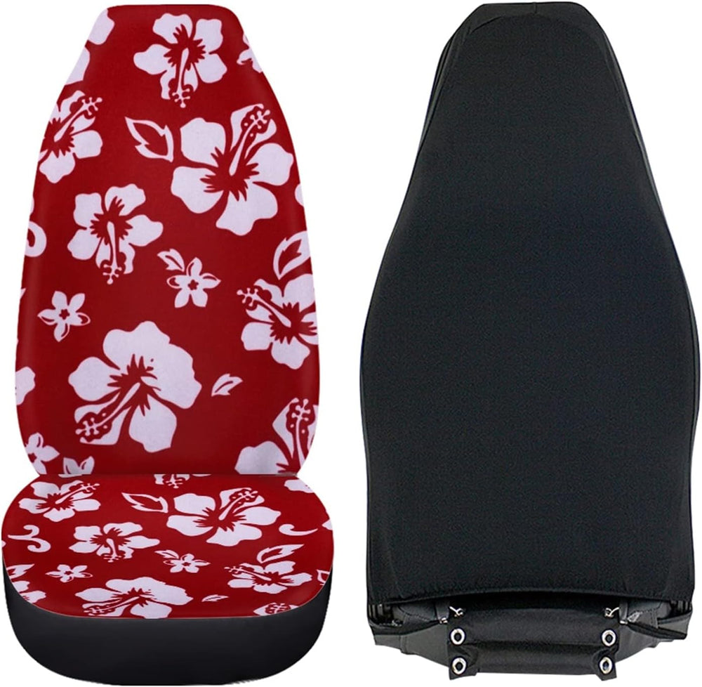 Dreaweet Red Car Accessories for Women Stylish Hibiscus Flower Print Car Seat...