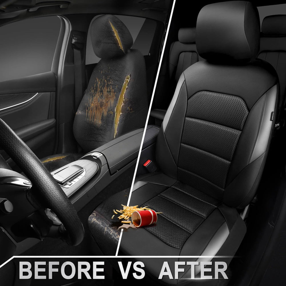 CAR PASS Memory Foam Car Seat Covers,Air Cool Mesh Thick Seat Covers Front Se...