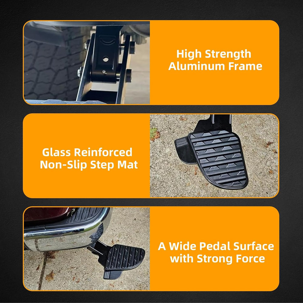 MITZONE Bed Step Compatible with 2009-2019 Dodge Ram 1500 2010-2018 RAM 2500 ...