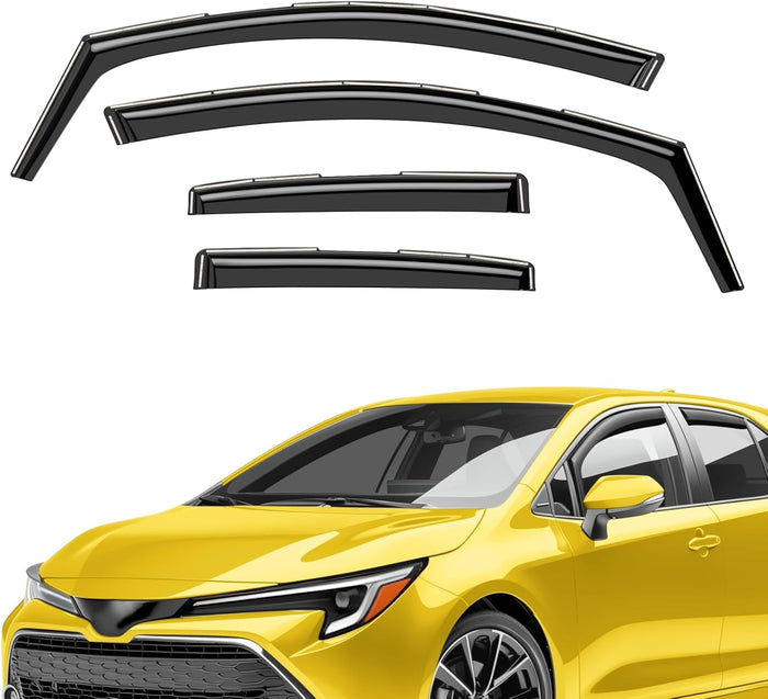 Extra Durable Window Deflectors in-Channel Window Visors Rain Guards Fit (4 pcs)