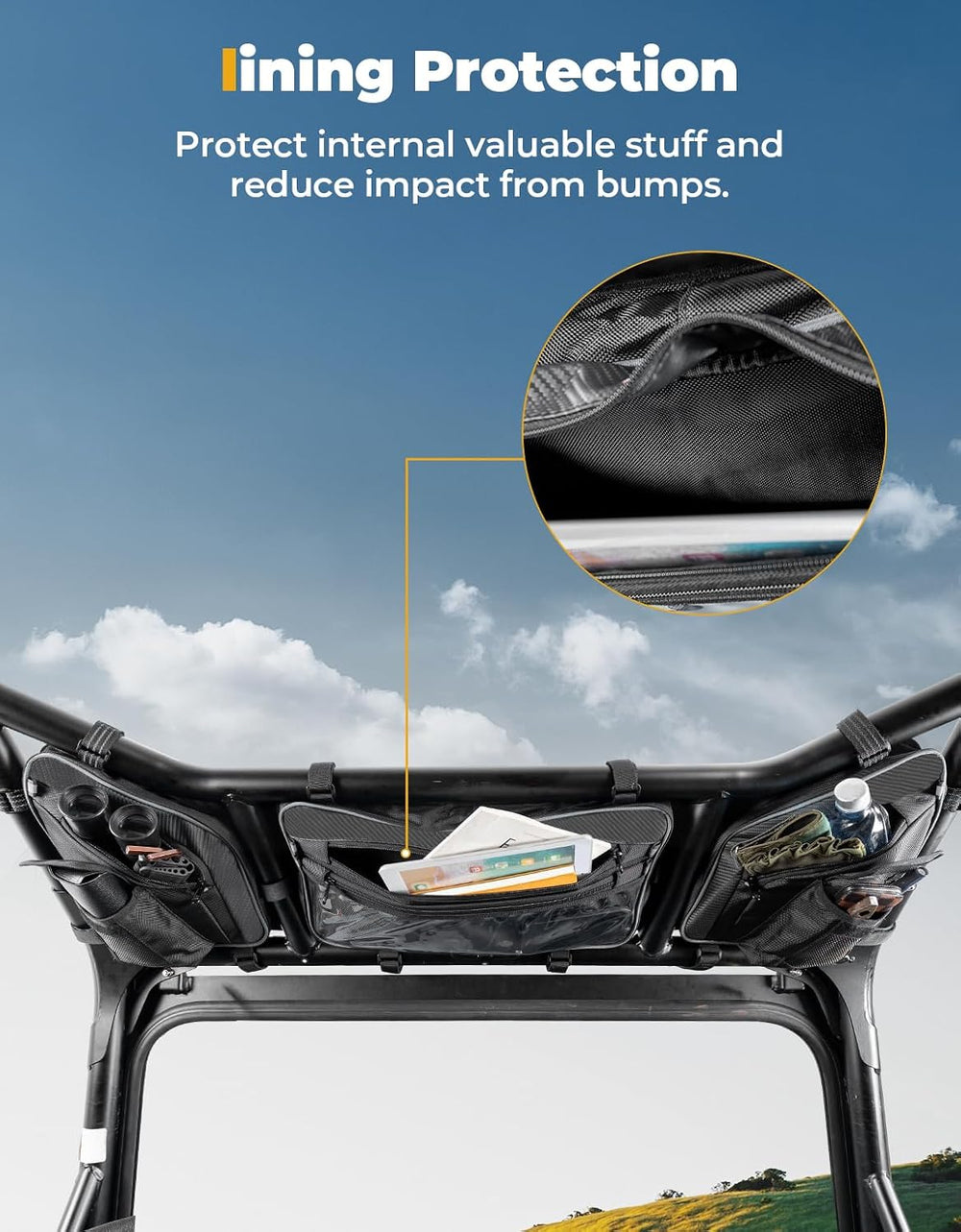 KEMIMOTO UTV Roof Bag Compatible with 2024-2026 Polaris RZR XP1000/XP4 1000 |...