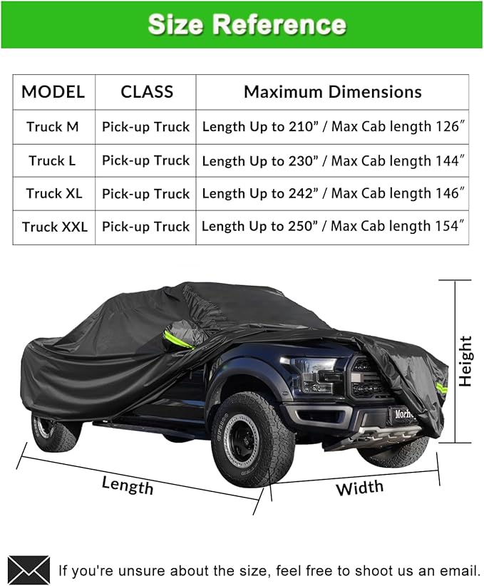 Pickup Truck Cover Waterproof All Weather, Outdoor Indoor Truck Protection Cover
