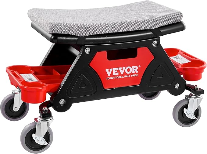 VEVOR Mechanic Stool 300 LBS Capacity Garage Stool Gift