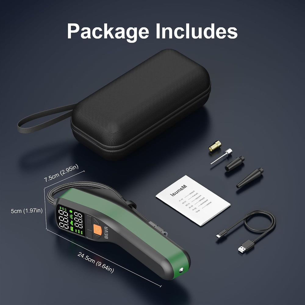 BEVA CAP03 Portable Tire Inflator, 150 PSI Bike Air Pump