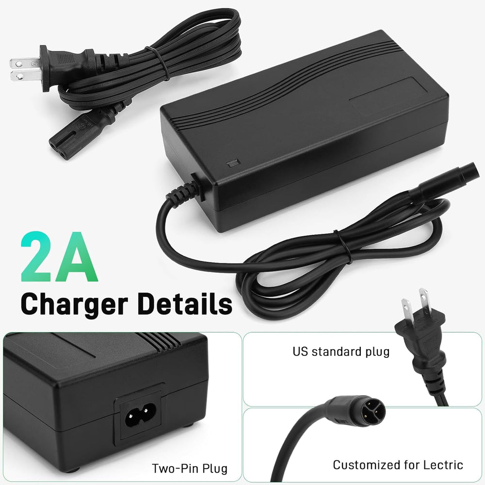 JERBOR 54.6V 2A Battery Charger for Lectric XP4/XPedition 2.0/XPeak 2.0/XP Tr...