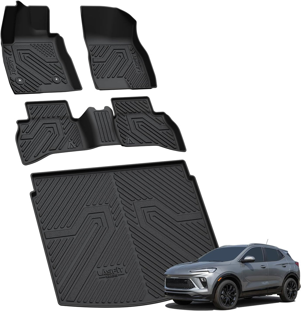 LASFIT Floor Mats & Cargo Mat for Buick Encore GX 2020-2026, TPE All Weather
