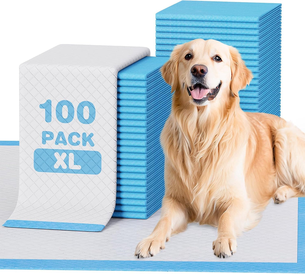 Dog Pee Pads Extra Large 28"x34", 100 Pack Super Absorbent XL Puppy...