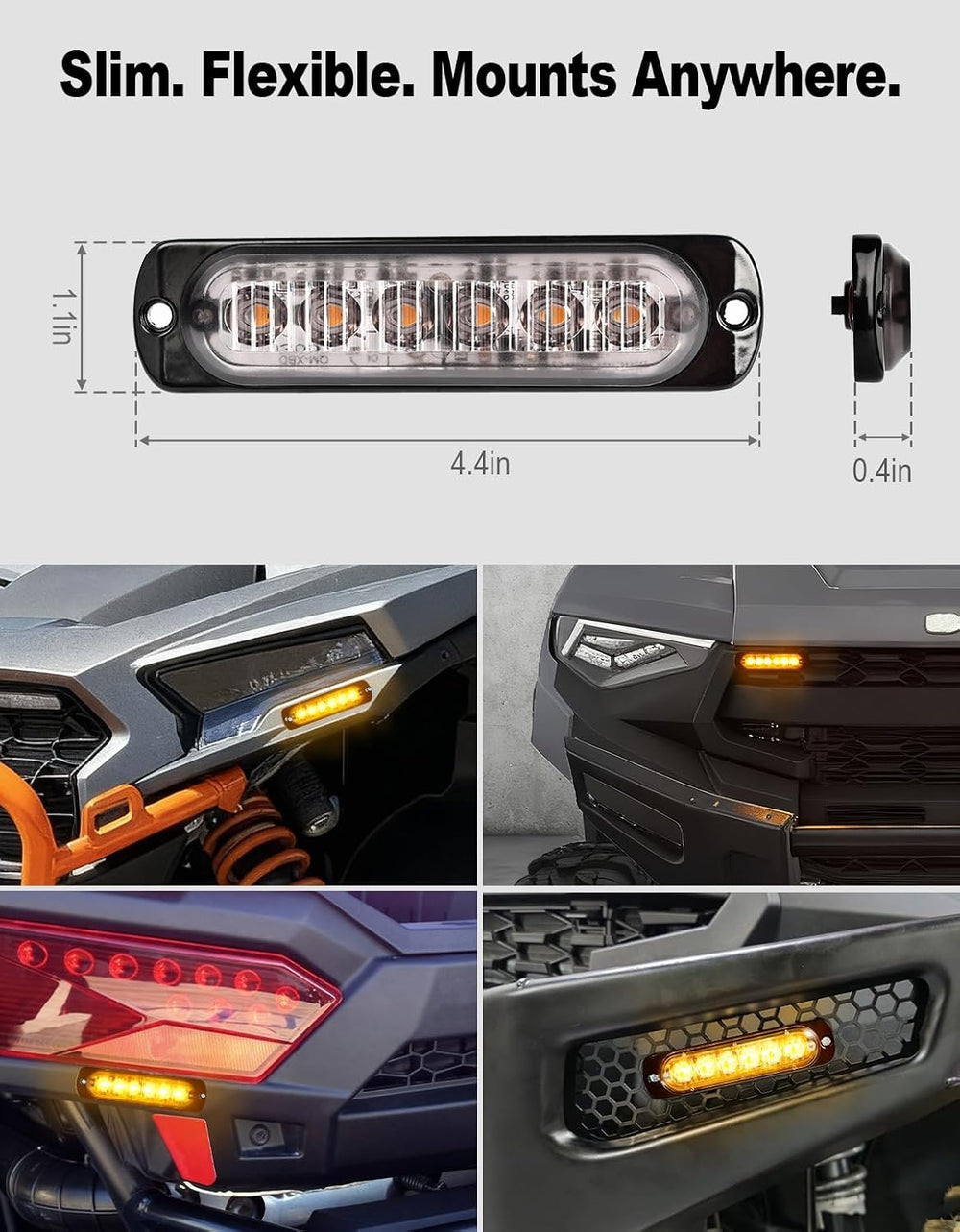 UTV Turn Signal Kit, Plug and Play, Universal Street Legal Kit
