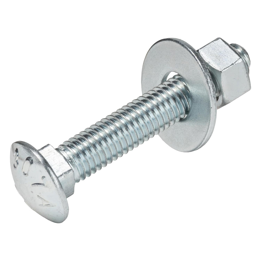1/2" x 3" (25 Pack) Zinc Carriage Bolt Kit, Grade 307A by Makers Bolt