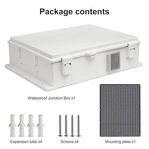 Outdoor Electrical Junction Box, ABS Water Resistant Enclosure
