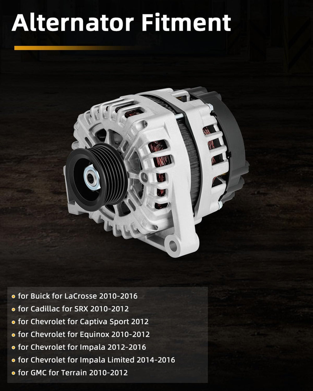 OCPTY Alternator for Chevrolet Equinox 10-12,for Impala 12-16