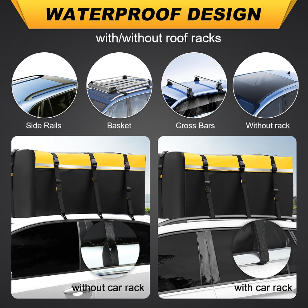Sailnovo Rooftop Cargo Carrier 20 Cubic, Waterproof Car Roof Bag Soft-Shell C...