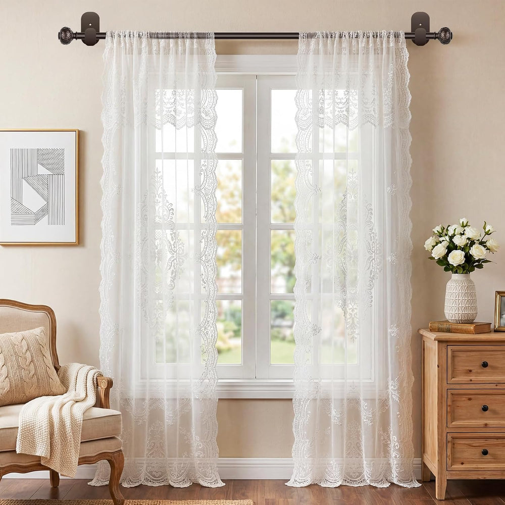 Curtain Rods No Drilling for Windows, 32-58 In, Bronze, 2 Pack