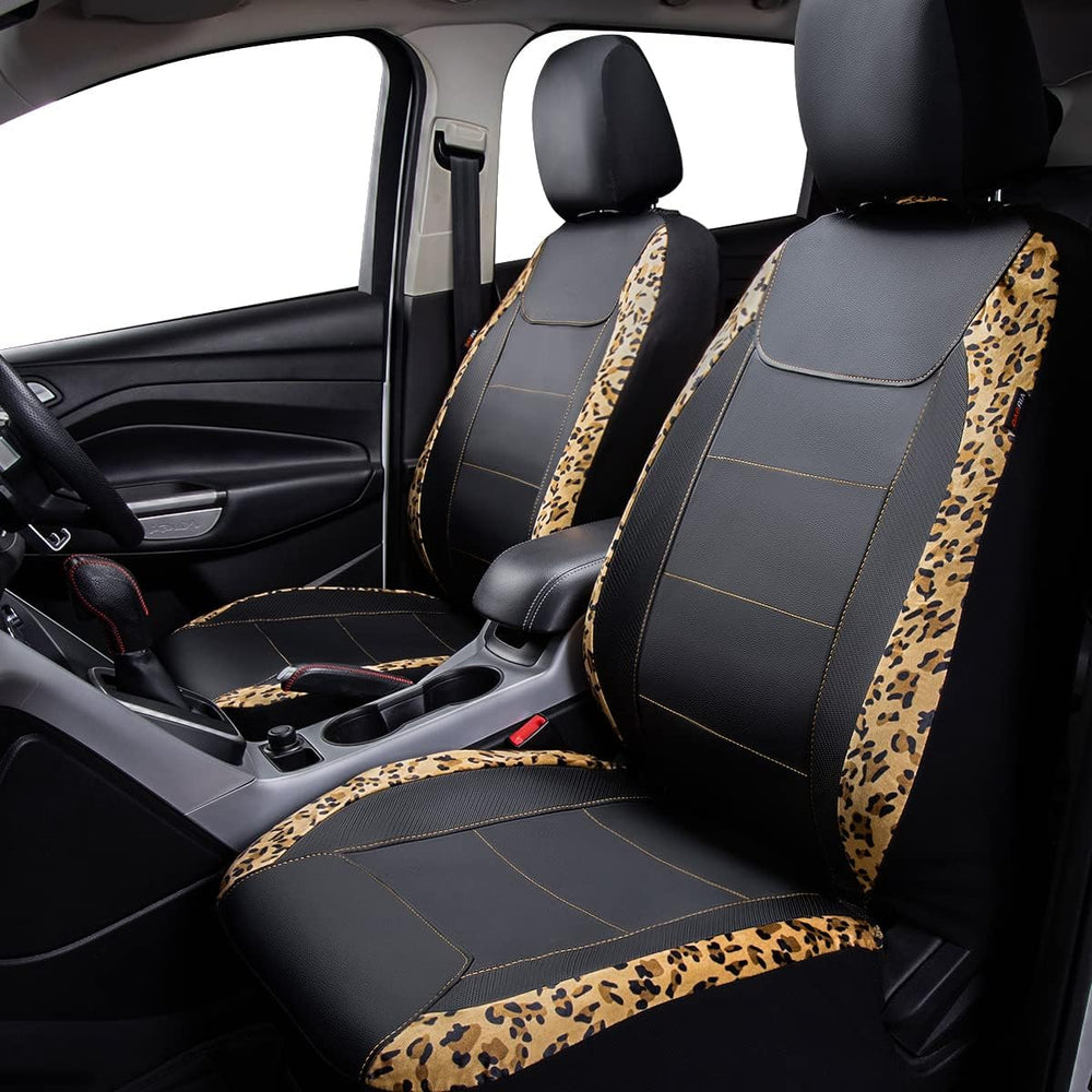 Flying Banner car seat Covers Protects Leopard Printing Polyester and PVC Fib...