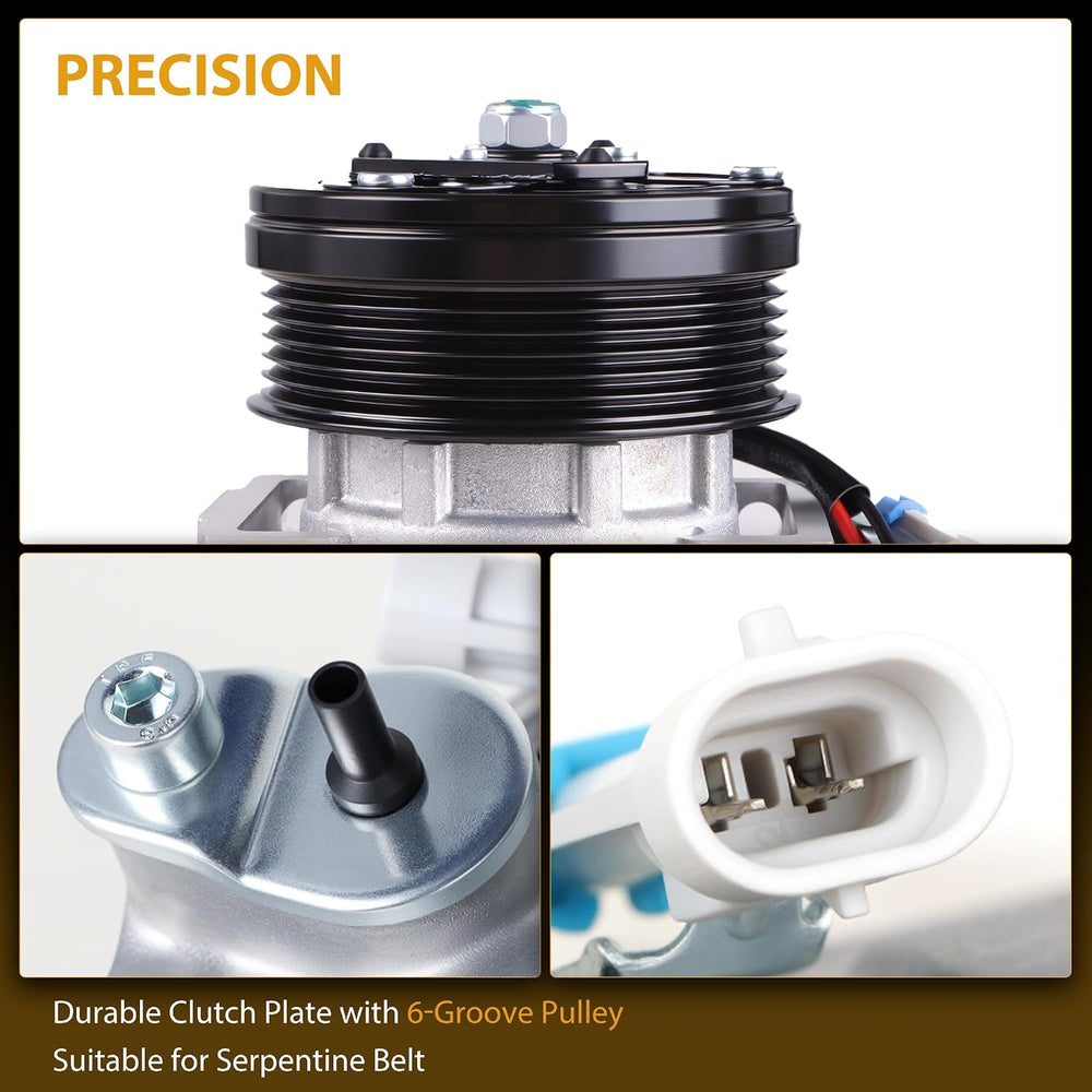 Air Conditioner AC Compressor with 6PK Clutch