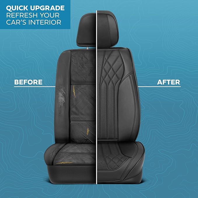 Elite Edition Faux Leather & Suede Seat Covers