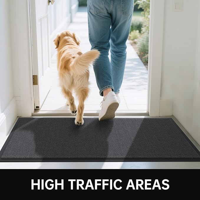 Front Door Mat, Commercial Door Mats Entrance, Low Profile Welcome Mats Non-Slip
