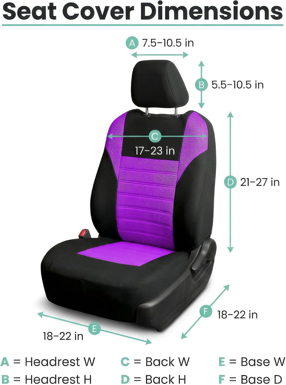 FH Group Automotive Car Seat Covers Front Set Premium 3D Air Mesh Front Seat ...