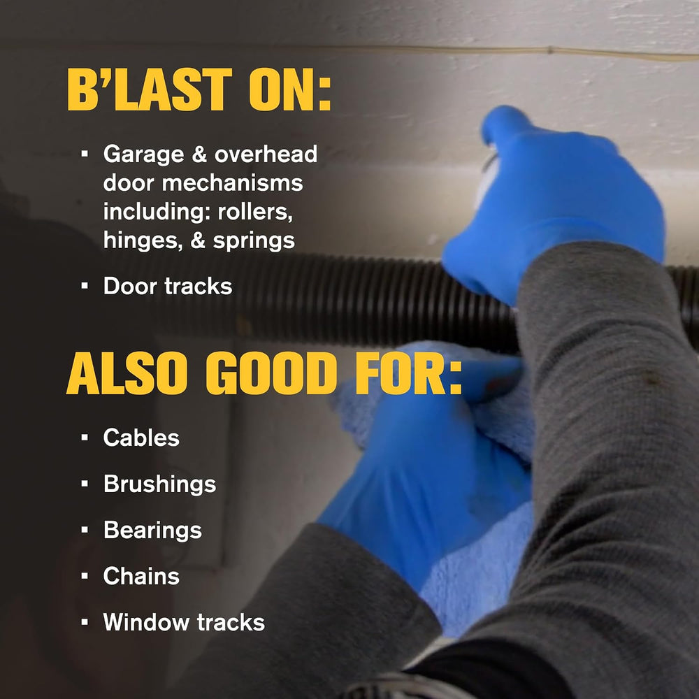 B’Laster Garage Door Lubricant Spray – Premium Silicone Garage Door Lube – Re...