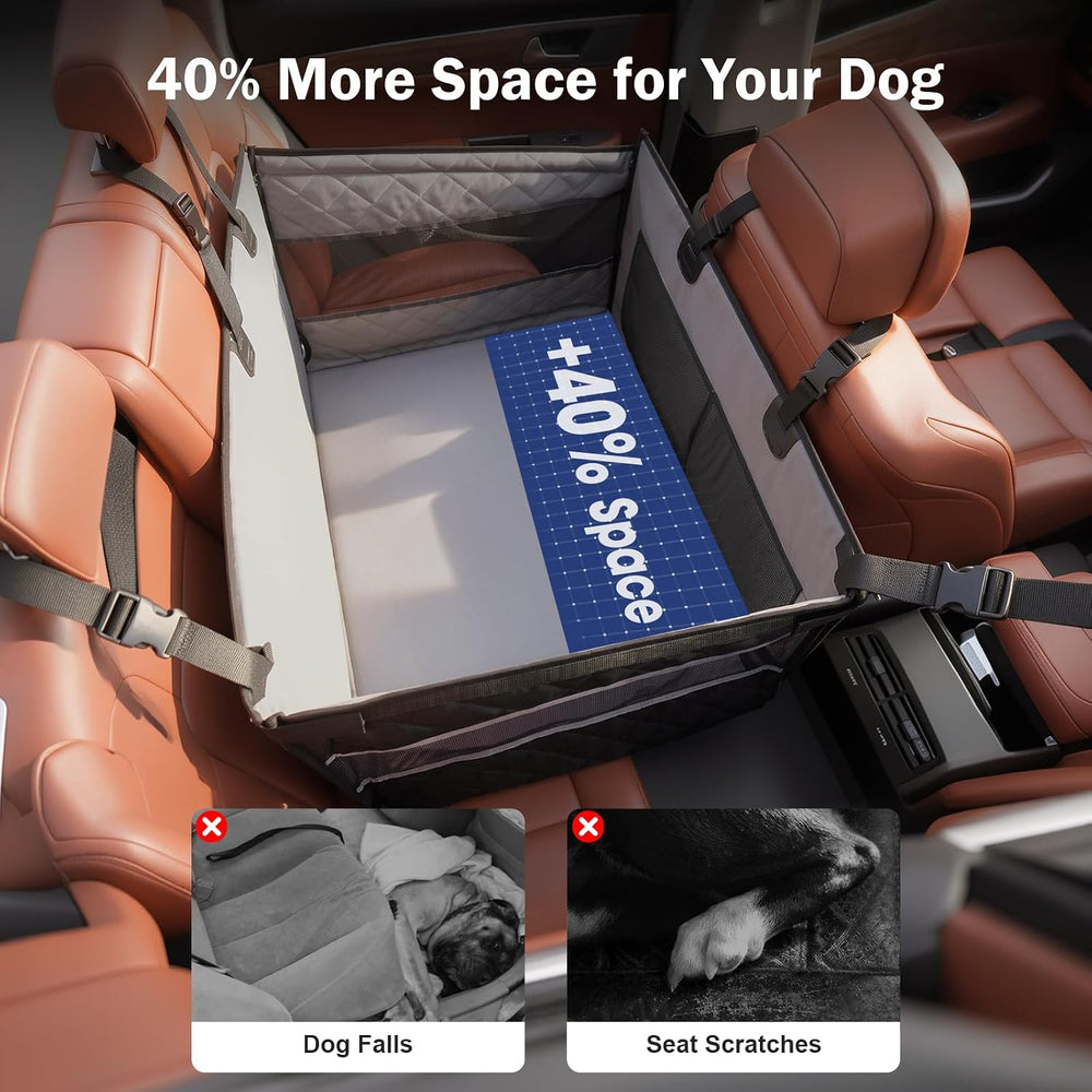 MIXJOY Dog Car Seat for Large Medium Dogs, Back Seat Extender for Pets, Water...