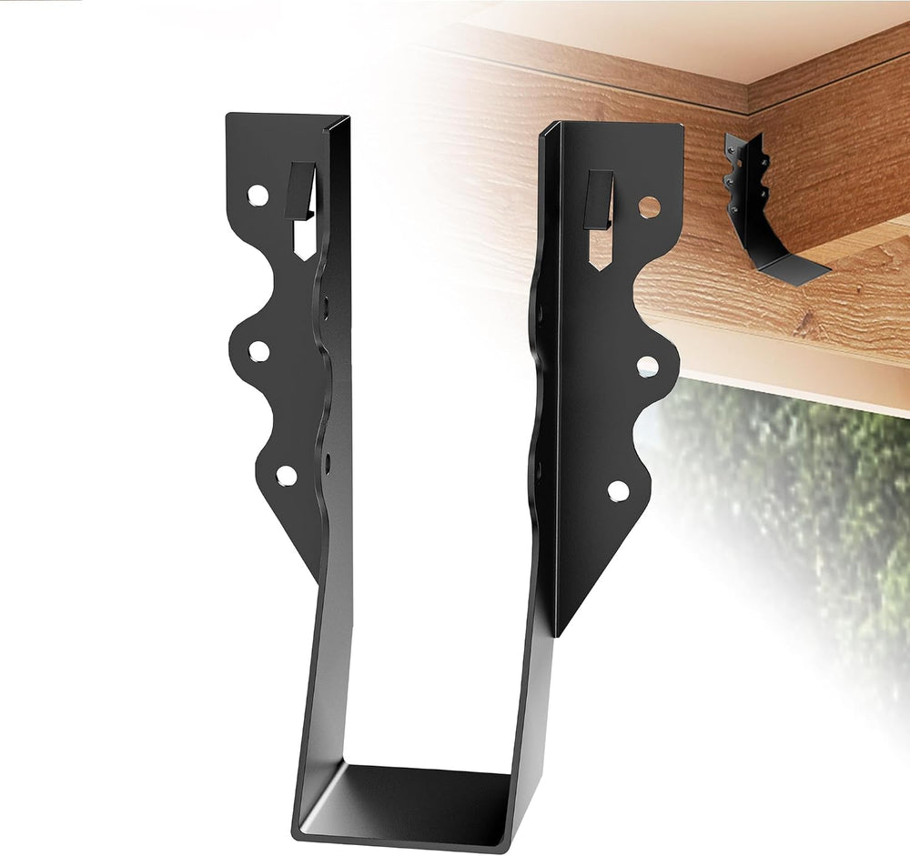 25 pcs 2x6 Joist Hangers Black 18 Gauge Face Mount Joist Hangers , 2x6 Bracke...