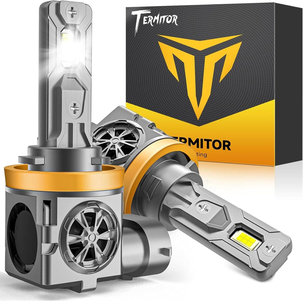 Termitor Upgraded H11/H9 Light Bulbs, 96,000LM Ultra Bright Output, 6500K Coo...