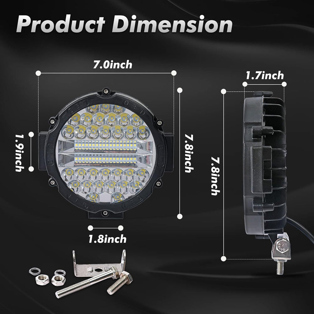 WINBANG 7 Inch Round LED Offroad Lights,201W LED Light Pods Driving Light Bar...