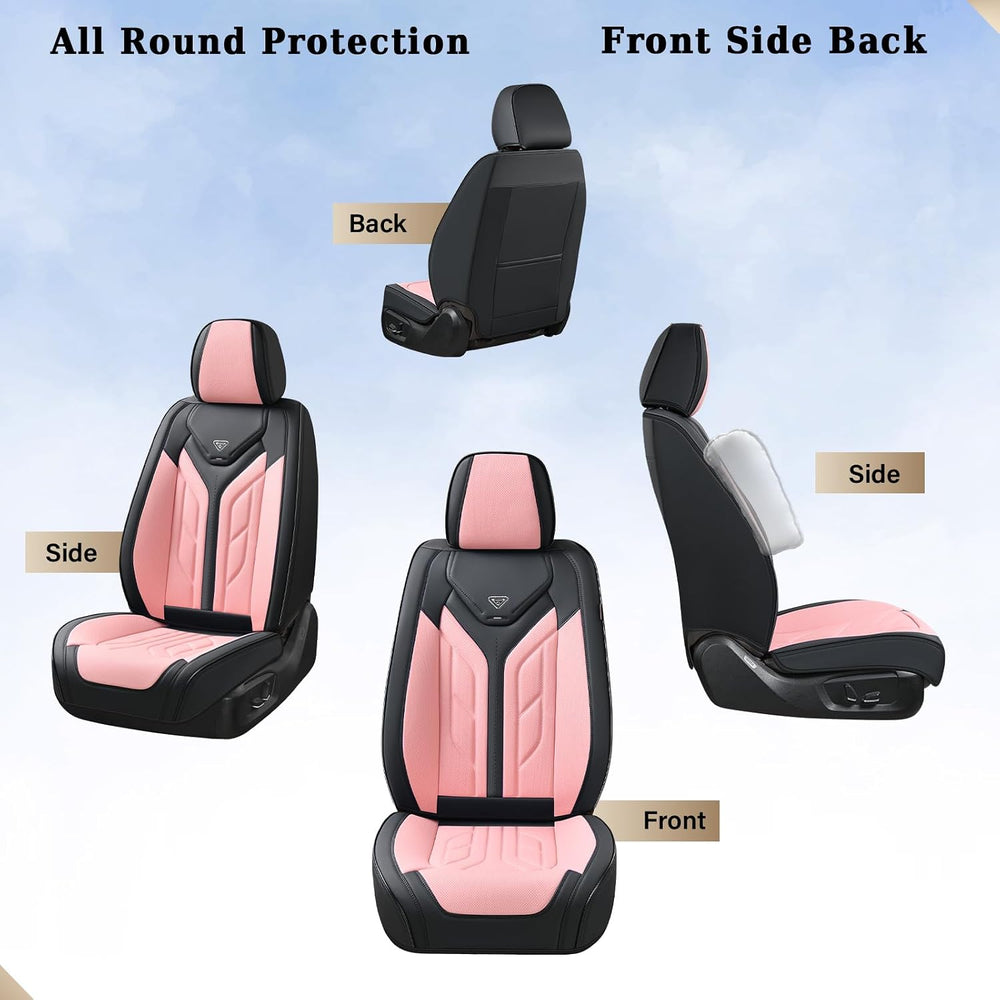 Coverado Car Seat Covers Full Set, Car Seat Protectors Leather Seat Covers fo...