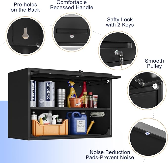 Yizosh Metal Garage Wall Cabinet