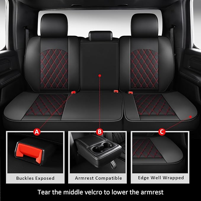 MIROZO Dodge Ram Seat Covers Full Set