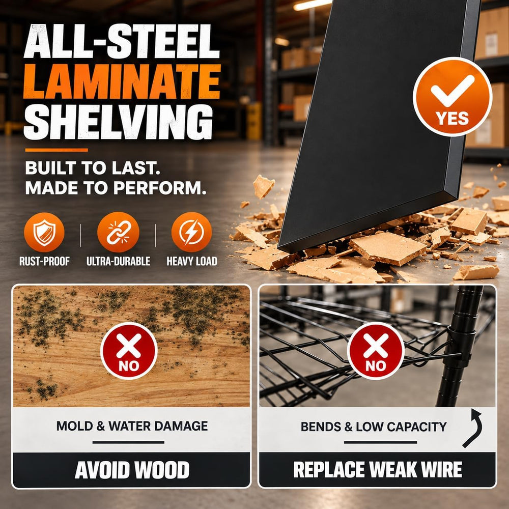 Garage Shelving Adjustable Heavy-Duty Metal Multi-Purpose Storage Shelves