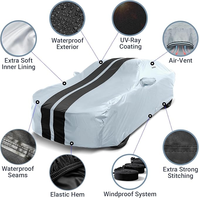 iCarCover Custom Car Cover for Chevy Sonic Hatchback Waterproof All Weather