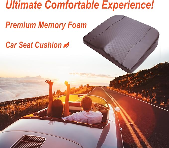 Car Seat Cushion, Comfort Memory Foam Car Cushions