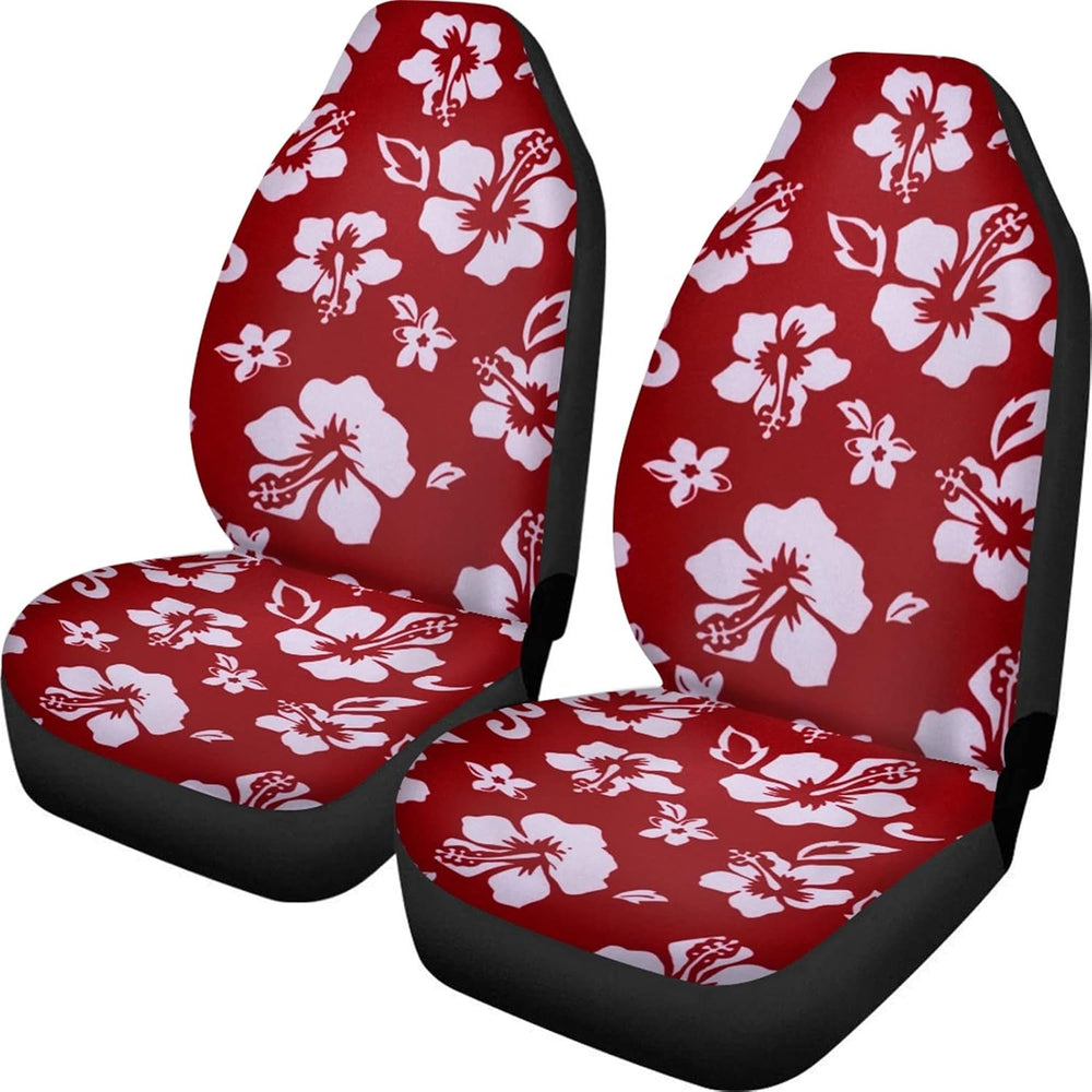 Dreaweet Red Car Accessories for Women Stylish Hibiscus Flower Print Car Seat...