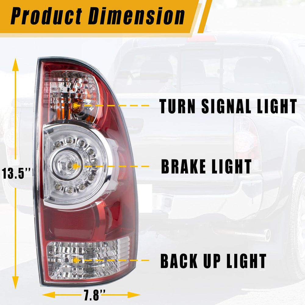 Boine Tail Light Left Driver Side Tail Light Compatible With 2005-2015 Toyota...