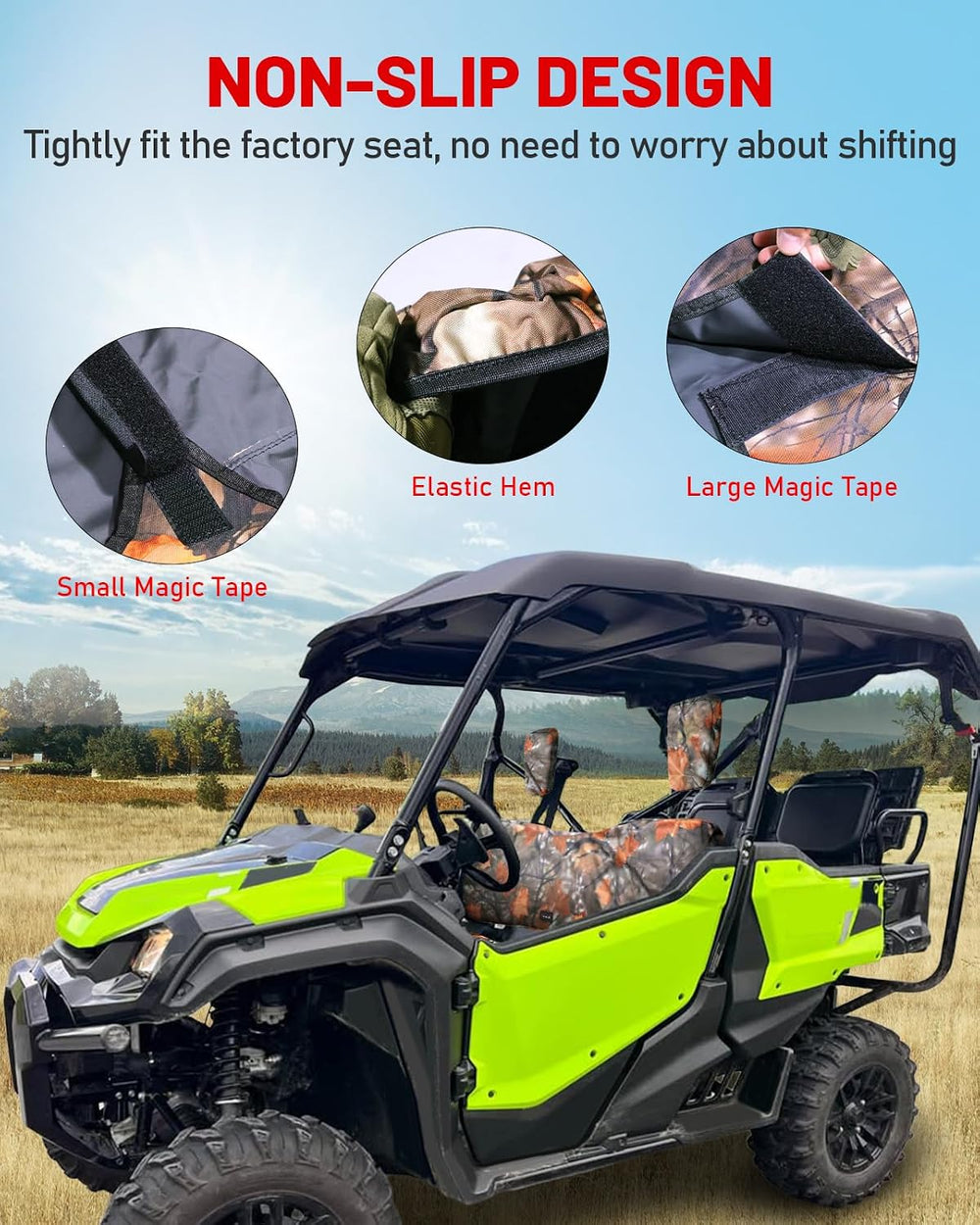 StarknightMT UTV Pioneer Seat Covers Compatible with 2016-2025 Pioneer 1000 1...