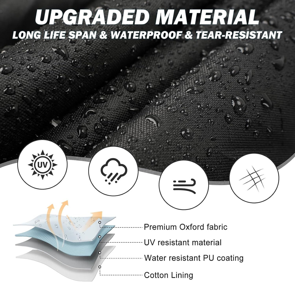 900D Oxford Jon Boat Cover 14-16FT, Waterproof Trailerable