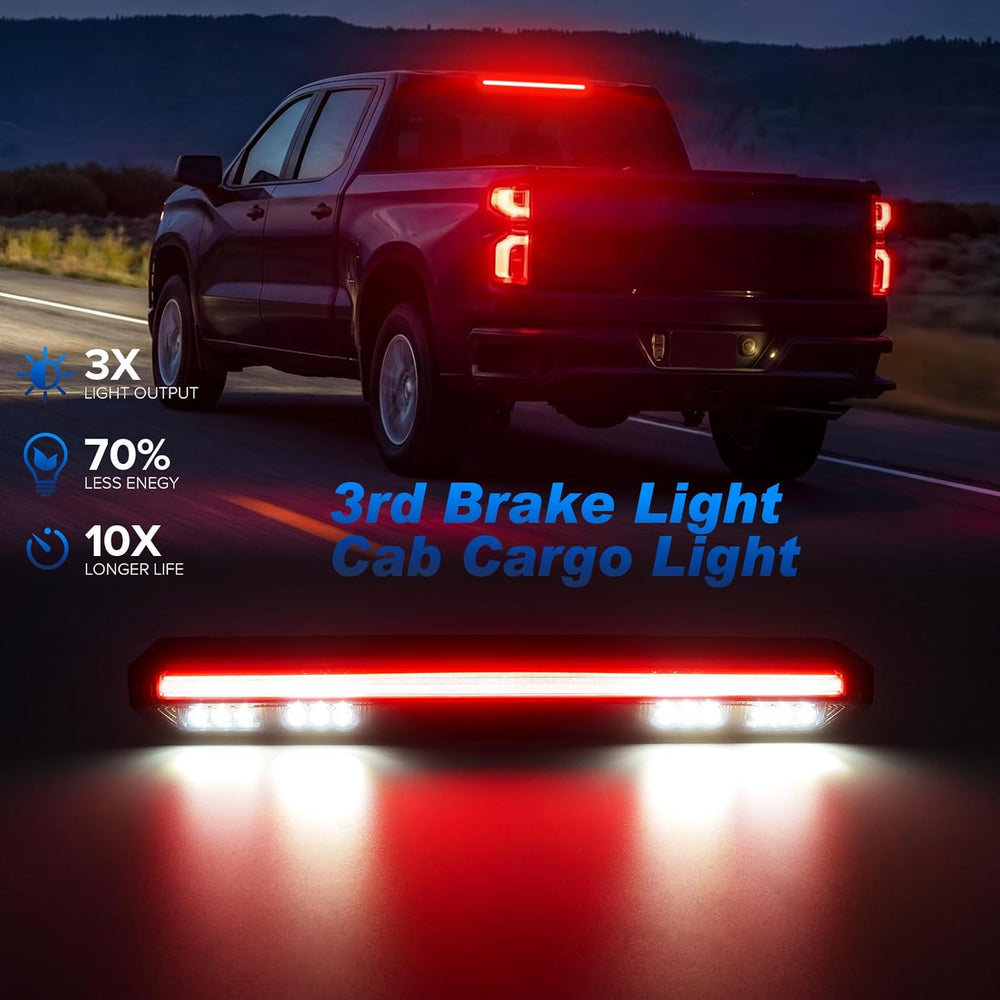LED 3rd Third Brake Light Compatible with 2019-2025 Silverado Sierra 1500 250...
