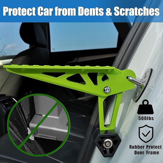 TOOENJOY Universal Fit Car Door Step, Foldable Roof Rack Door Step Up on Door