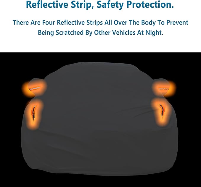 MORNYRAY Waterproof Car Cover All Weather Snowproof UV Protection Windproof