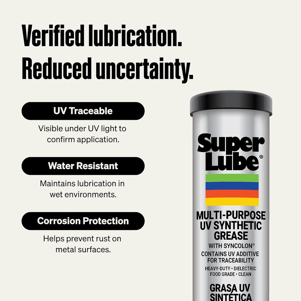 Super Lube Multi-Purpose UV Synthetic Grease w/Syncolon - NLGI 2 - High Tempe...