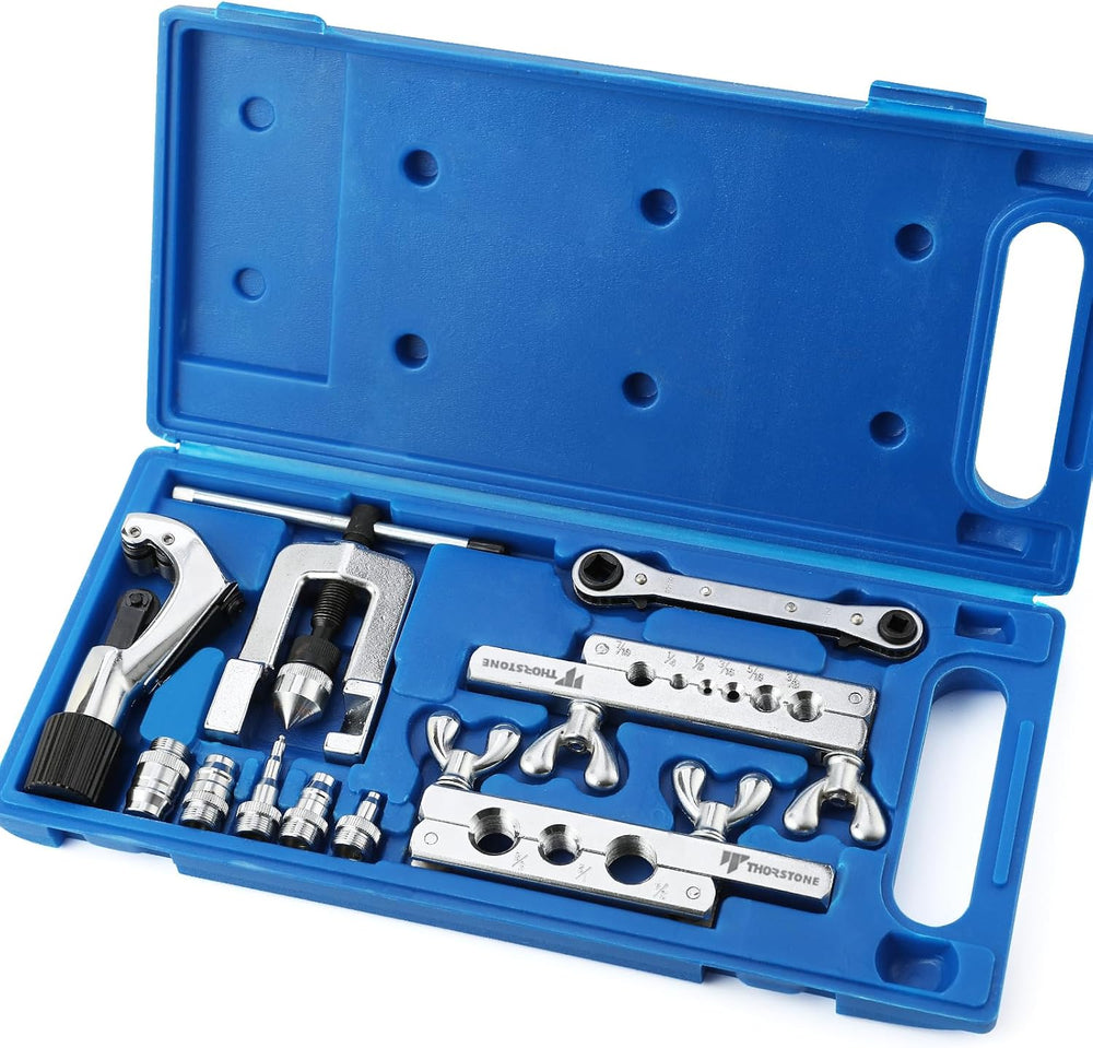 Thorstone 45 Degrees Single Flaring Tool & Swaging Tool Kit for HVAC Tubi...