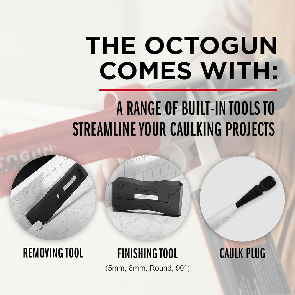 Octogun 930-GTD Caulk Gun by Newborn and Octogun Silicone/Caulk Removal Kit