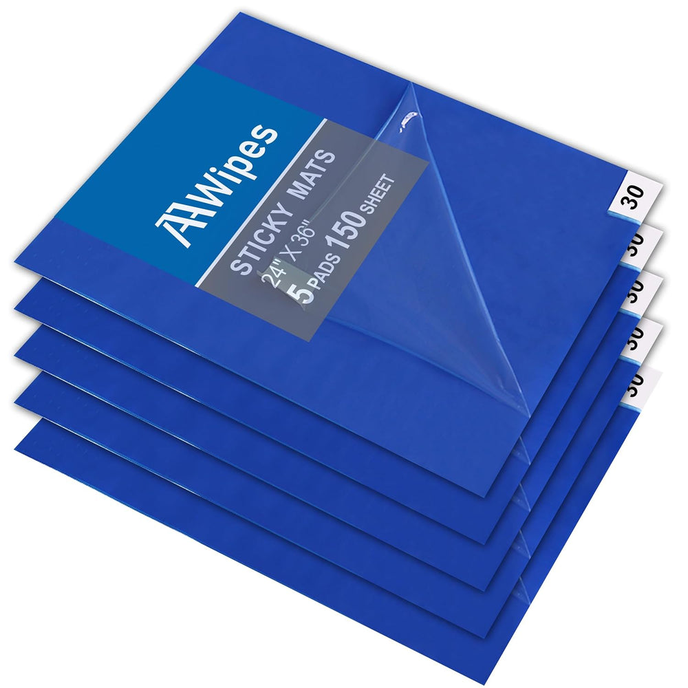AAwipes Sticky Mat Tacky Pads Adhesive 24" x 36" 5 Packs, 30 Sheets...
