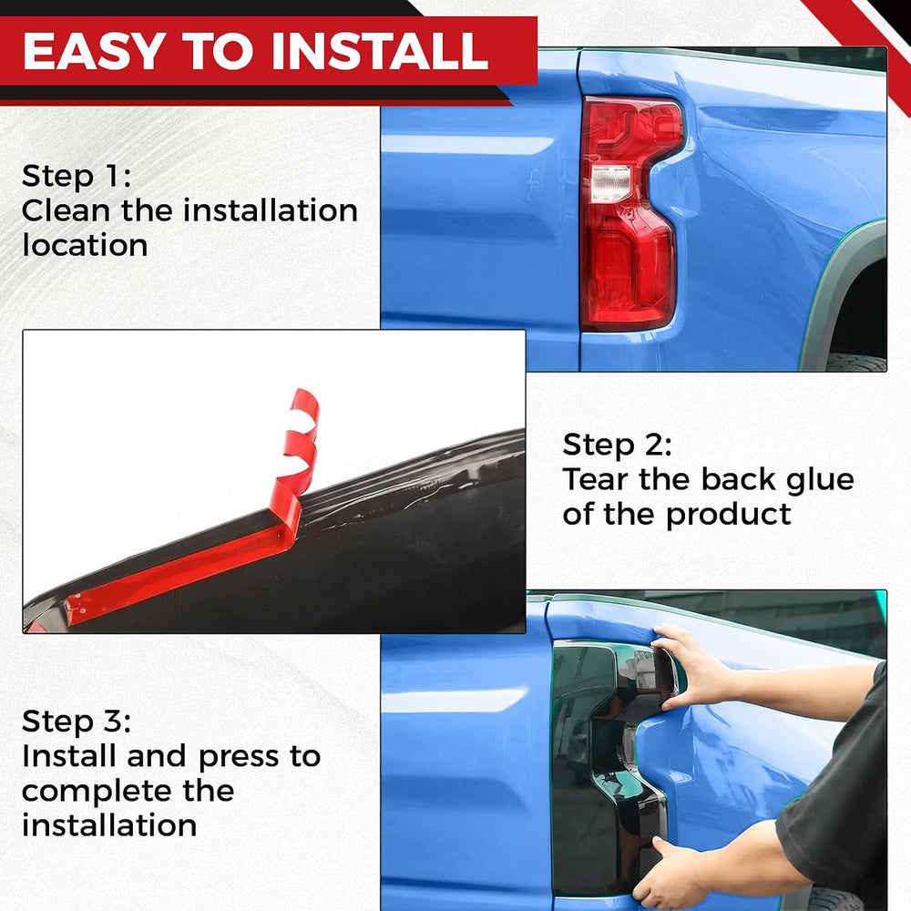 Taillight Protector Covers Compatible with Chevrolet Silverado 2019-2025, Gen...