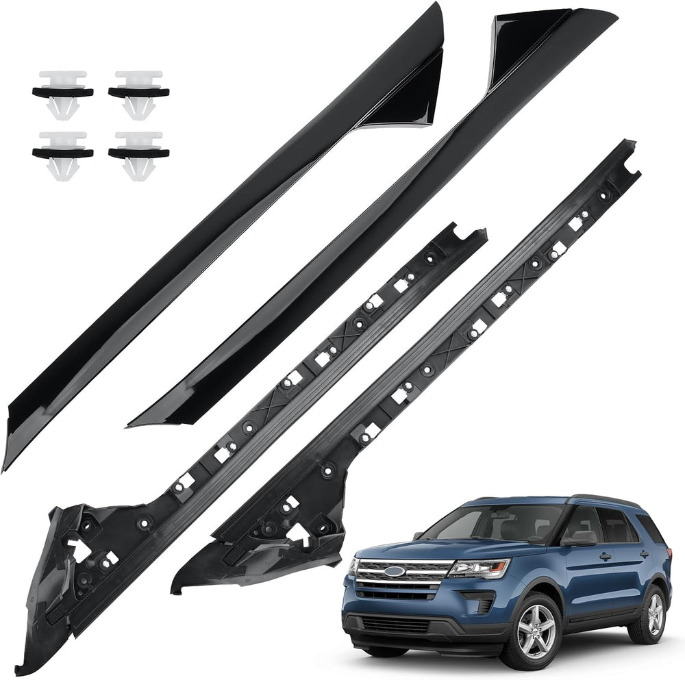 4 PCS Windshield A-Pillar Trim Molding Set Compatible with Ford Explorer 2011...