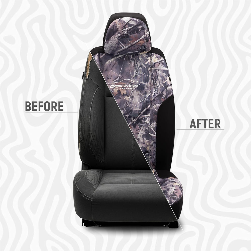 Premium Camo Front Seat Covers – Waterproof Wear Resistant Neoprene & Oxf...