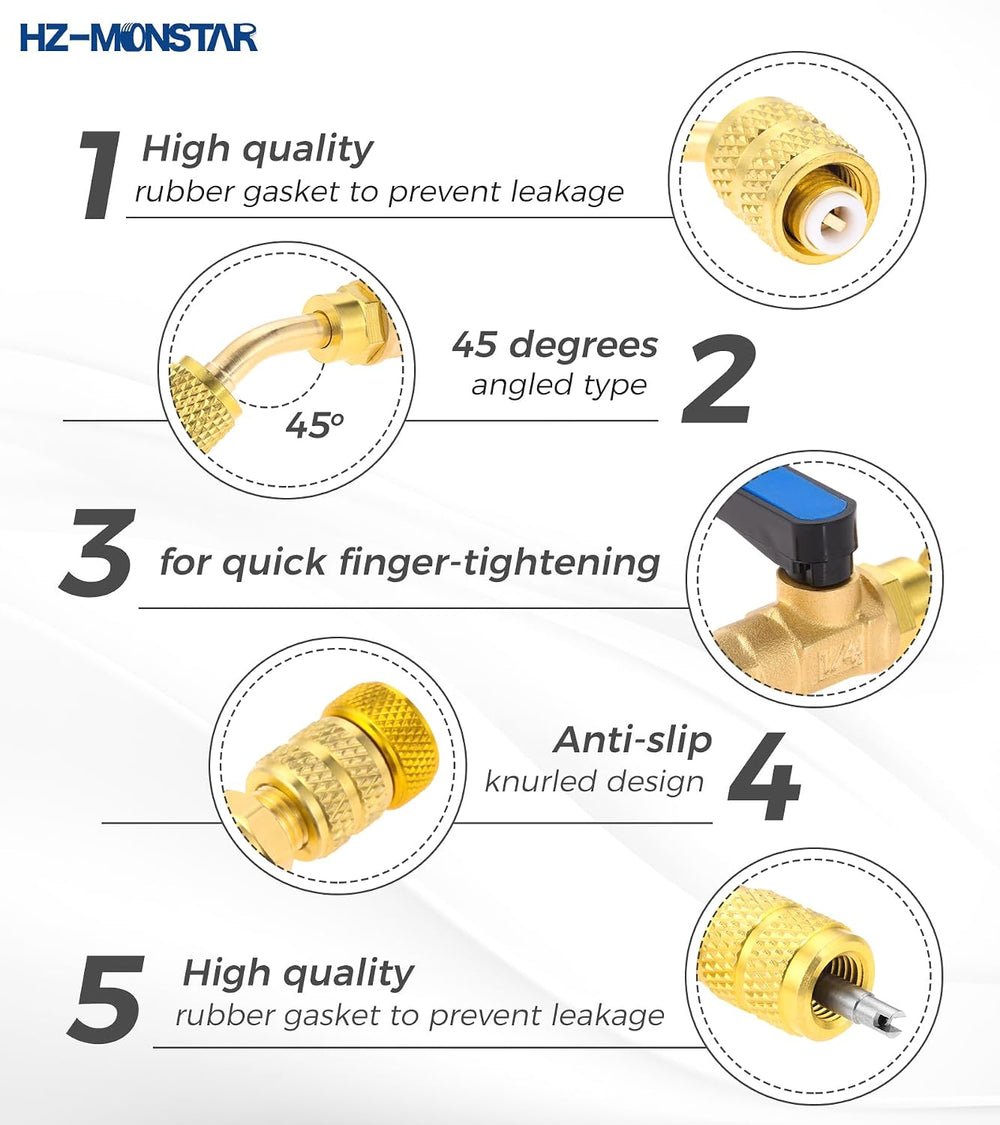 R12 R22 R410A Valve Core Remover Installer Kit for HVAC