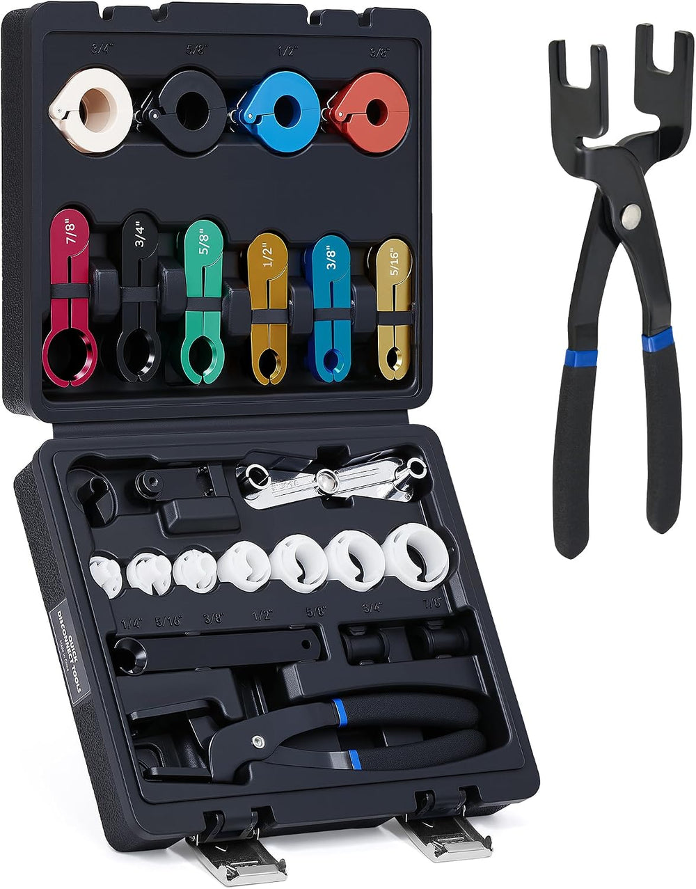 OMT 26pc Fuel Line Disconnect Tool Set With Fuel And AC Disconnect Pliers